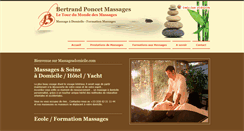 Desktop Screenshot of massageadomicile.com