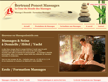 Tablet Screenshot of massageadomicile.com